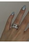 Heliophilia Silver Anillo de Latón Plateado con Recubrimiento de Laca